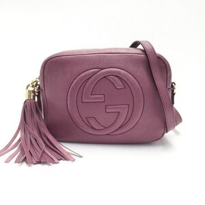 GUCCI Soho Disco Shoulder Bag Purple